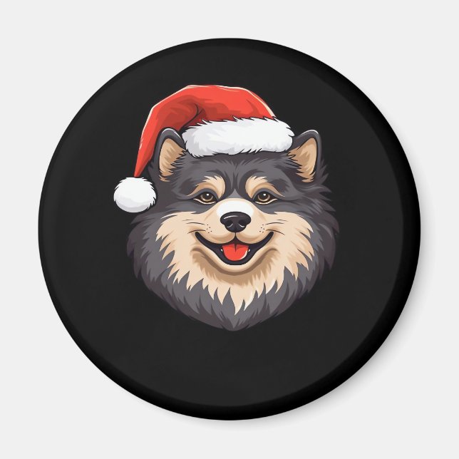 Aimant Lapphund finlandais Douceur moche Noël Classique T (Devant)