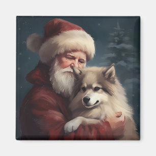 Aimant Lapphund finlandais Père Noël Noël festif