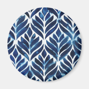 Aimant L'aquarelle de cobalt couvre de tuiles IV