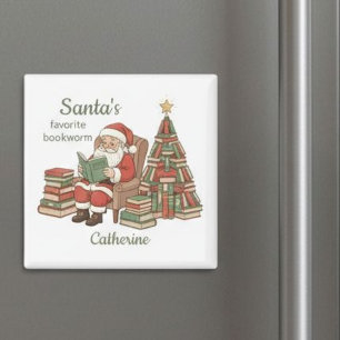 Aimant L'arbre de Noël du livre préféré de Santa
