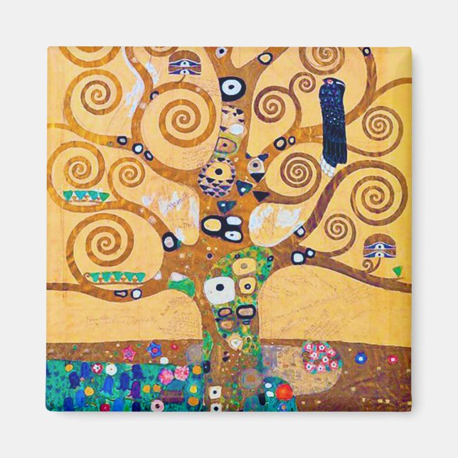 Aimant L'arbre de vie (détail), Klimt (Devant)