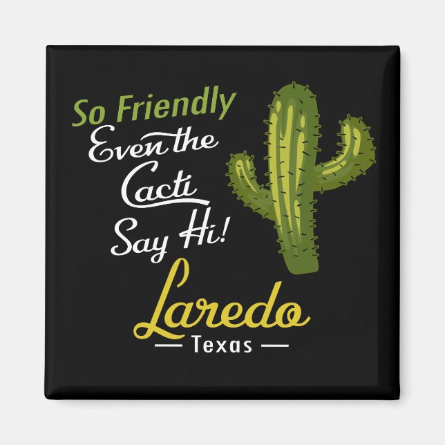 Aimant Laredo Cactus Funny Retro (Devant)