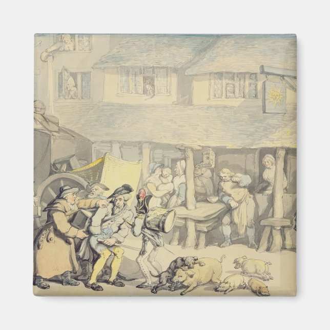 Aimant L'arrivée de l'entraîneur de stade au Sun Inn, Bod (Devant)