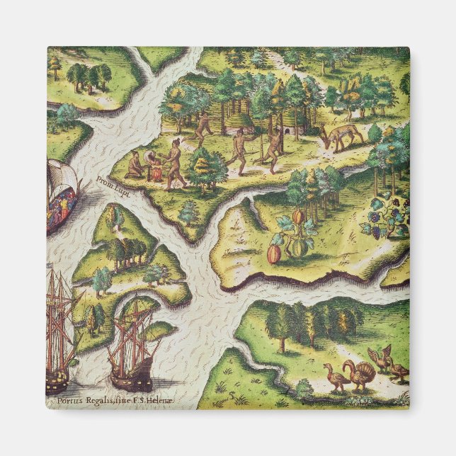 Aimant L'arrivée des Français à Port Royal (Devant)