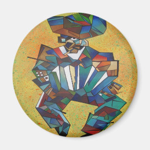 Aimant L'art cubiste accordioniste