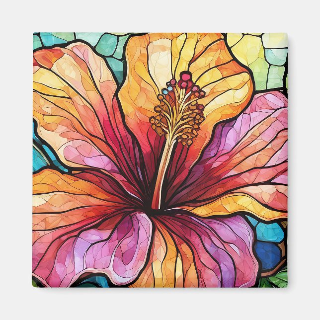Aimant L'art des hibiscus tropicaux (Devant)