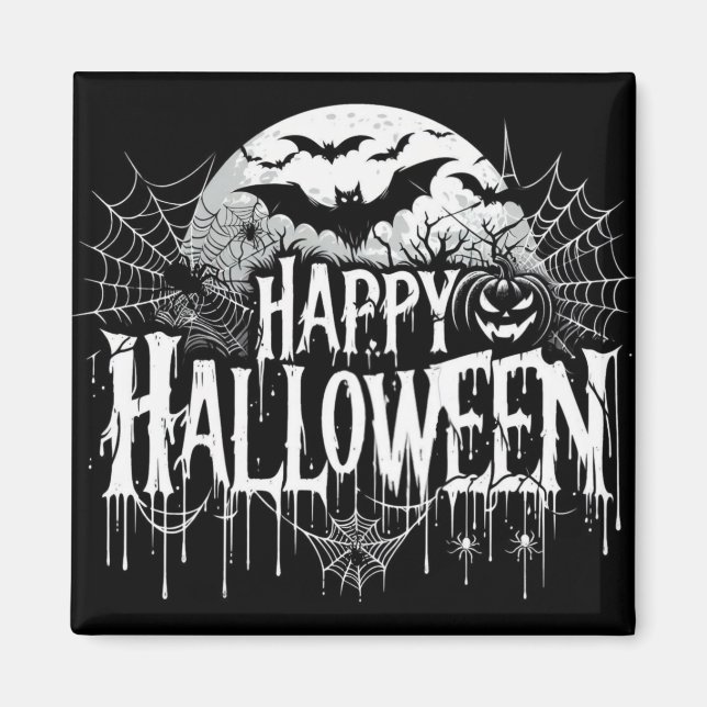 Aimant L'art d'Halloween vintage (Devant)