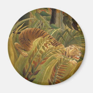 Aimant L'art du tigre tropical de la Jungle de Roussequ
