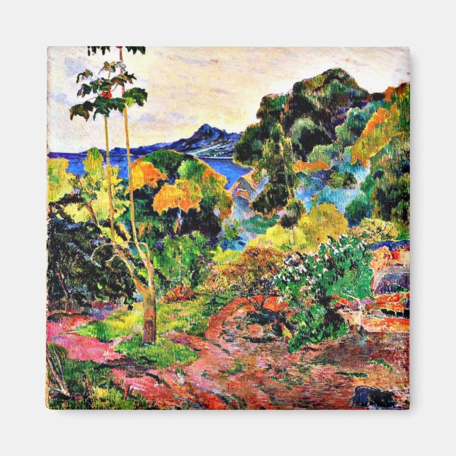 Aimant L'art Paul Gauguin : Paysage Martinique (Devant)