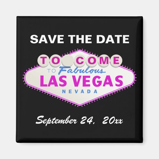 Aimant Las Vegas signe destination mariage Enregistrer la (Devant)
