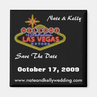 Aimant LasVegasSign, Nate & Kelly, Save The Date, Octo...