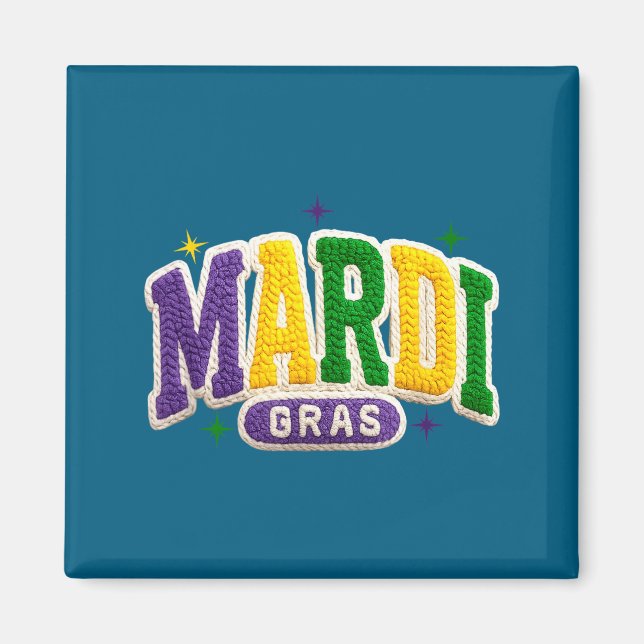 Aimant Latch Hook Mardi Gras Trendy Funny Gift Tee Men, W (Devant)