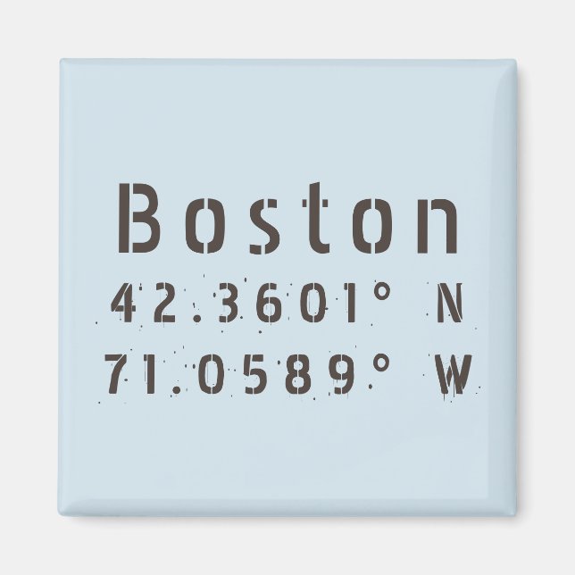 Aimant Latitude de Boston (Devant)