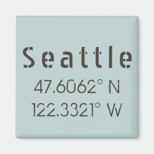 Aimant Latitude et longitude de Seattle