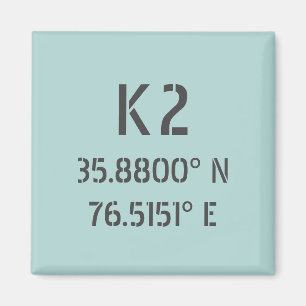 Aimant Latitude et longitude K2