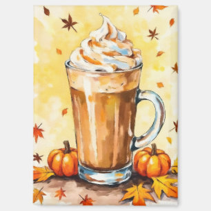 Aimant Latte d'épice citrouille à l'automne
