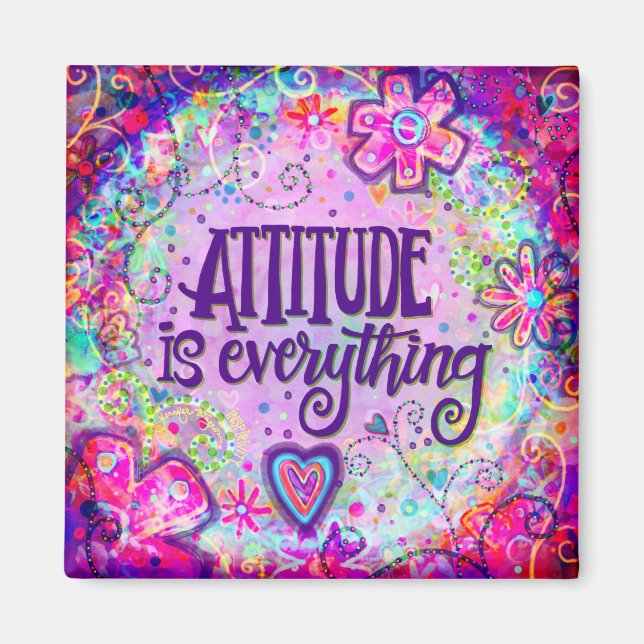 Aimant L'attitude est tout un peu rose Inspirivité (Devant)