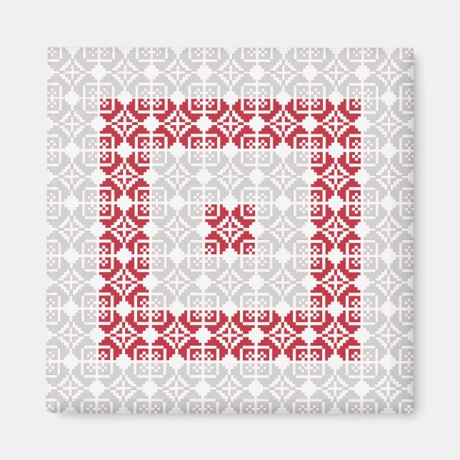 Aimant Latvian Morning SUN motif géométrique I (Devant)