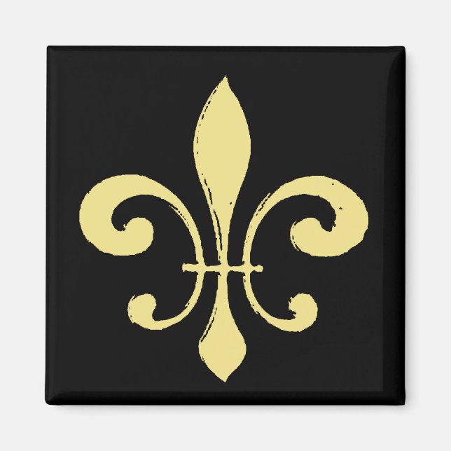 Aimant Lave-linge Or Fleur De Lis (Devant)