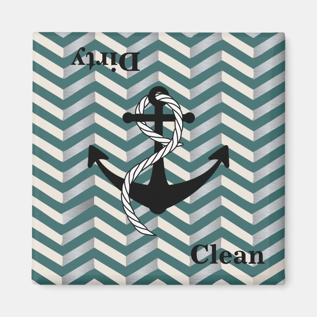 Aimant Lave-vaisselle Chevron Nettoyant sale (Devant)