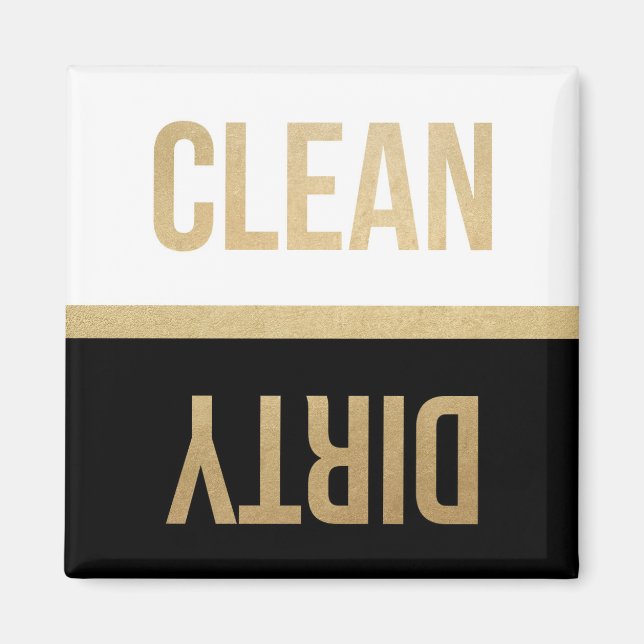 Aimant Lave-vaisselle Faux Gold Foil nettoyant (Devant)