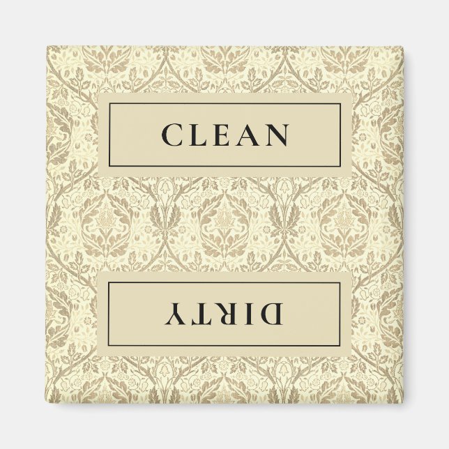 Aimant Lave-vaisselle Floral Séphia Tan (Devant)