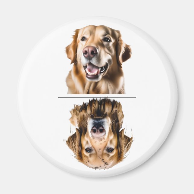 Aimant Lave-vaisselle Golden Retriever de charme (Devant)