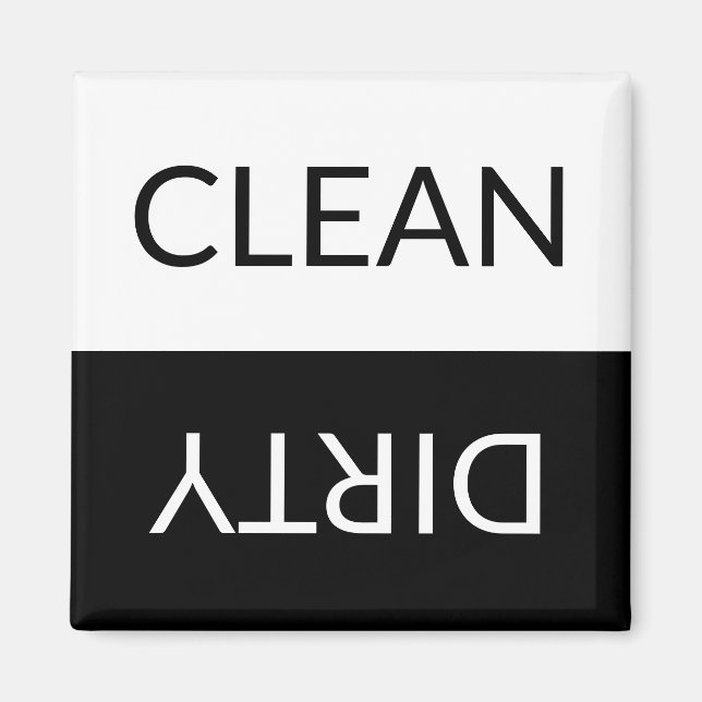 Aimant Lave-vaisselle Lave-linge noir blanc (Devant)
