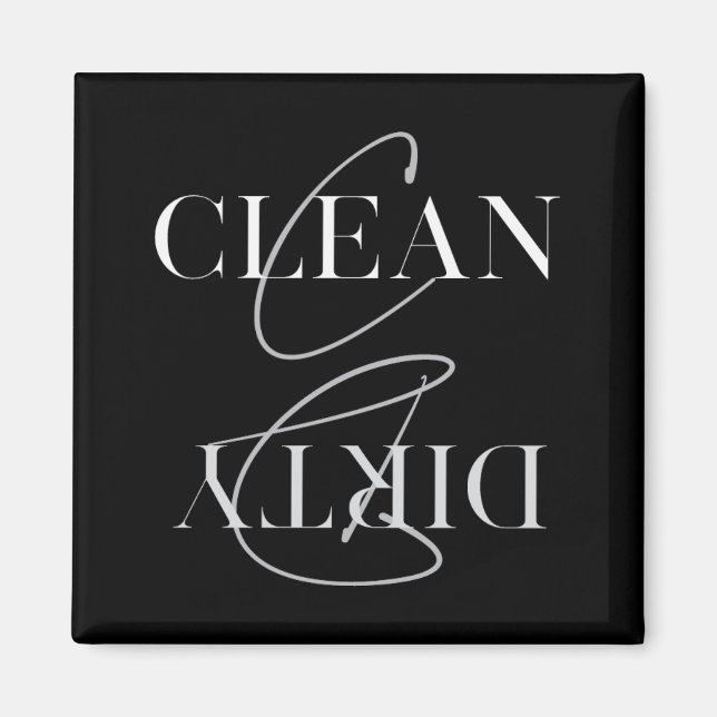 Aimant Lave-vaisselle moderne noir gris propre cuisine (Devant)