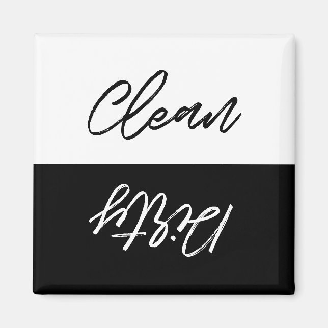 Aimant Lave-vaisselle moderne propre ou sale (Devant)