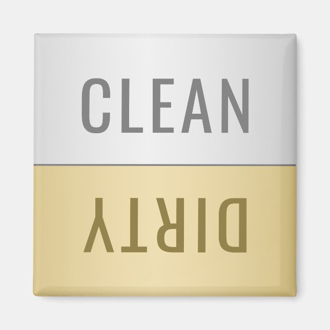 Aimant Lave-vaisselle nettoyant sec Faux Silver Gold (Devant)