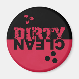 Aimant Lave-vaisselle noir et rouge