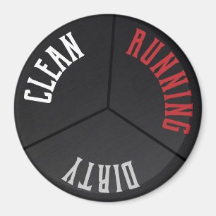 Aimant Lave-vaisselle noir inoxydable Lave-vaisselle prop