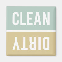 Lave-vaisselle propre et sale Jade Green et Tan