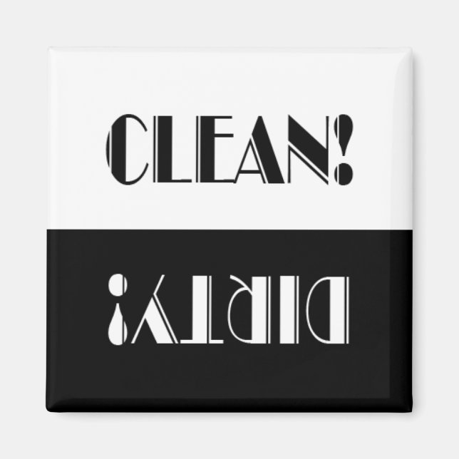 Aimant Lave-vaisselle propre ou sale (Devant)