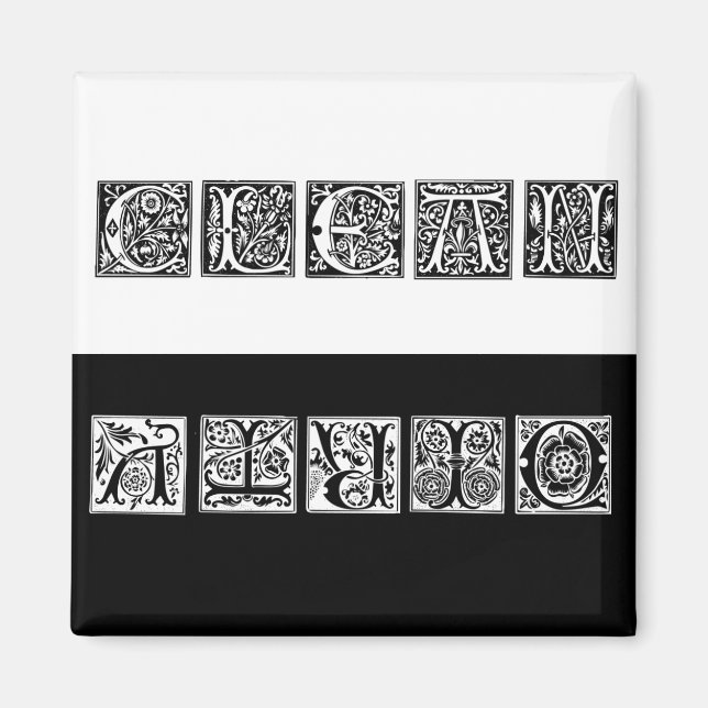 Aimant Lave-vaisselle Renaissance propre et sale (Devant)