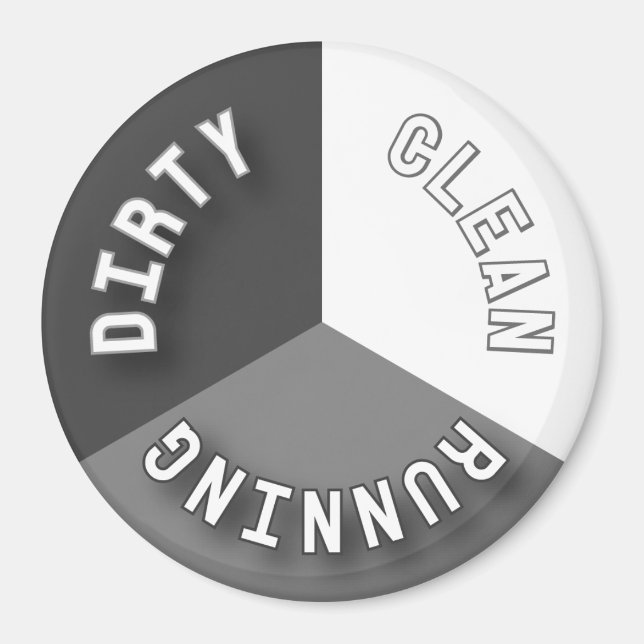 Aimant Lave-vaisselle réversible Gray Nettoyant sec Couri (Devant)