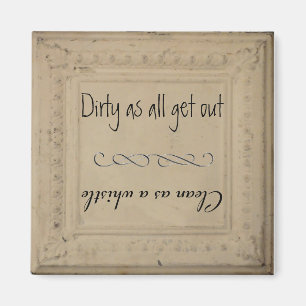 Aimant Lave-vaisselle Shabby Chic propre/sale