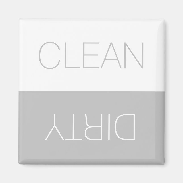 Aimant Lave-vaisselle simple clair gris clair (Devant)