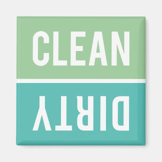 Aimant Lave-vaisselle turquoise et menthe propre