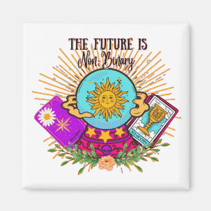 Aimant L'avenir est Crystal Ball non binaire