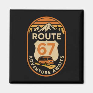 Aimant L'aventure de la route 67 Attend drôle 67 Mème Voy