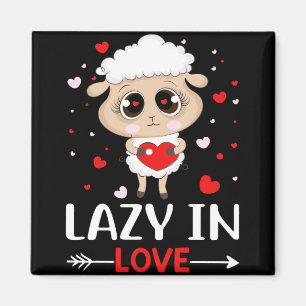 Aimant Lazy in Love Sheep pour célibataires de la Saint-V