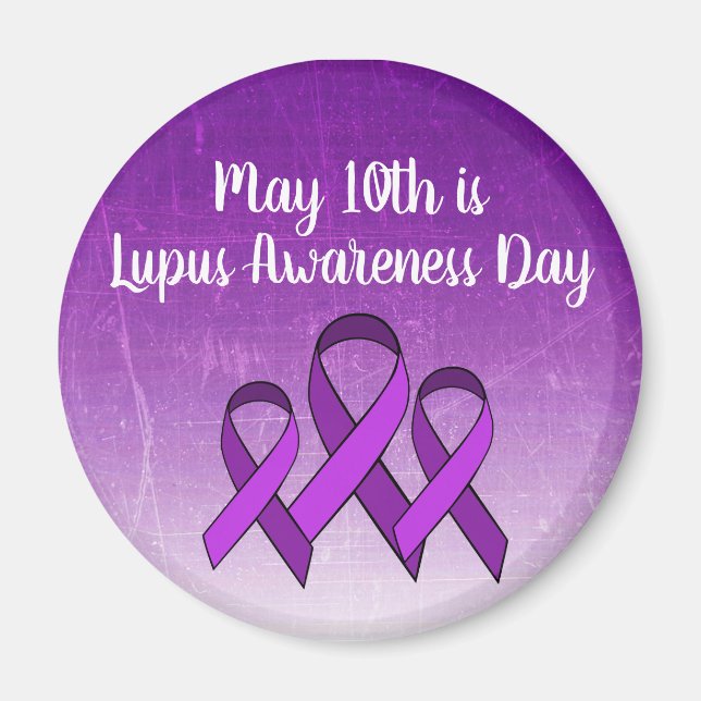 Aimant Le 10 mai est la Journée de sensibilisation Lupus  (Devant)