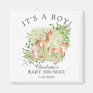 Aimant Le Baby shower des amis de Woodland privilégie le