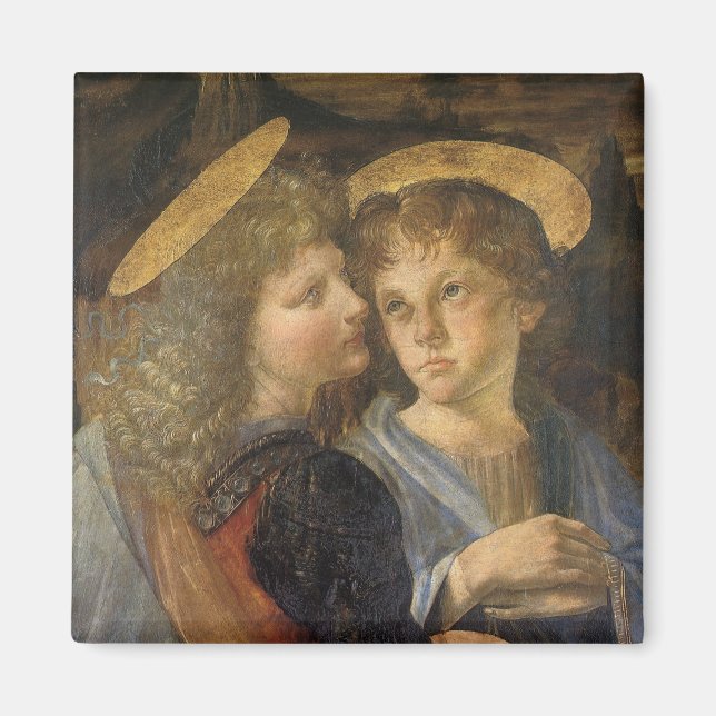 Aimant Le baptême de Léonard de Vinci des anges du Christ (Devant)