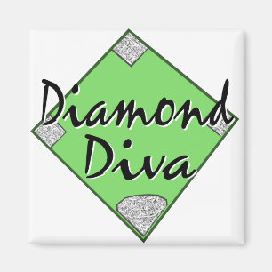 Aimant Le base-ball de diva de diamant