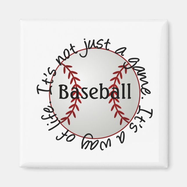 Aimant Le baseball-ce n'est pas seulement un jeu (Devant)