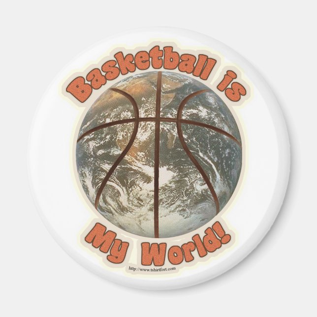 Aimant Le basket-ball est mon monde ! (Devant)