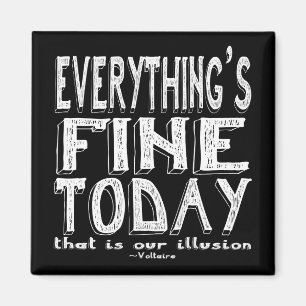 Aimant Le blanc de Voltaire tout est très bien